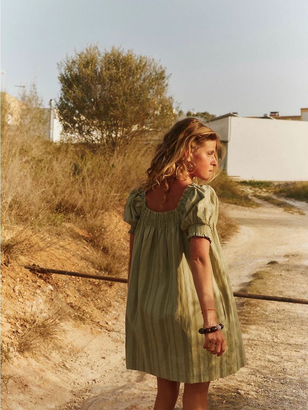 Free people mila mini dress in spanish moss sz M - Picture 5 of 10